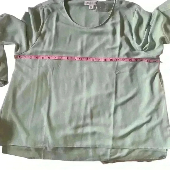 Coldwater Creek NWOT  Flowy Long Sleeve Mint  Blouse Size XL - Picture 8 of 9